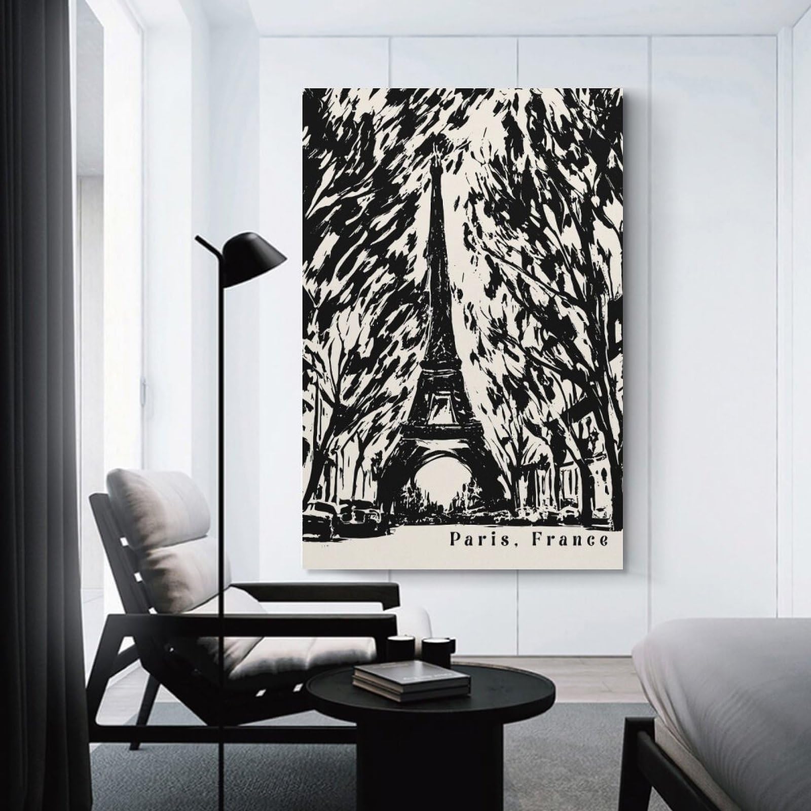 Junmoney Unframe-Style-11 Eiffel Tower Vintage Art Decorative Wall Artwork 20X30inch(50X75cm), For New Homes, Bedrooms Or Workspaces, A Wall Art Gift For Fresh Interiors