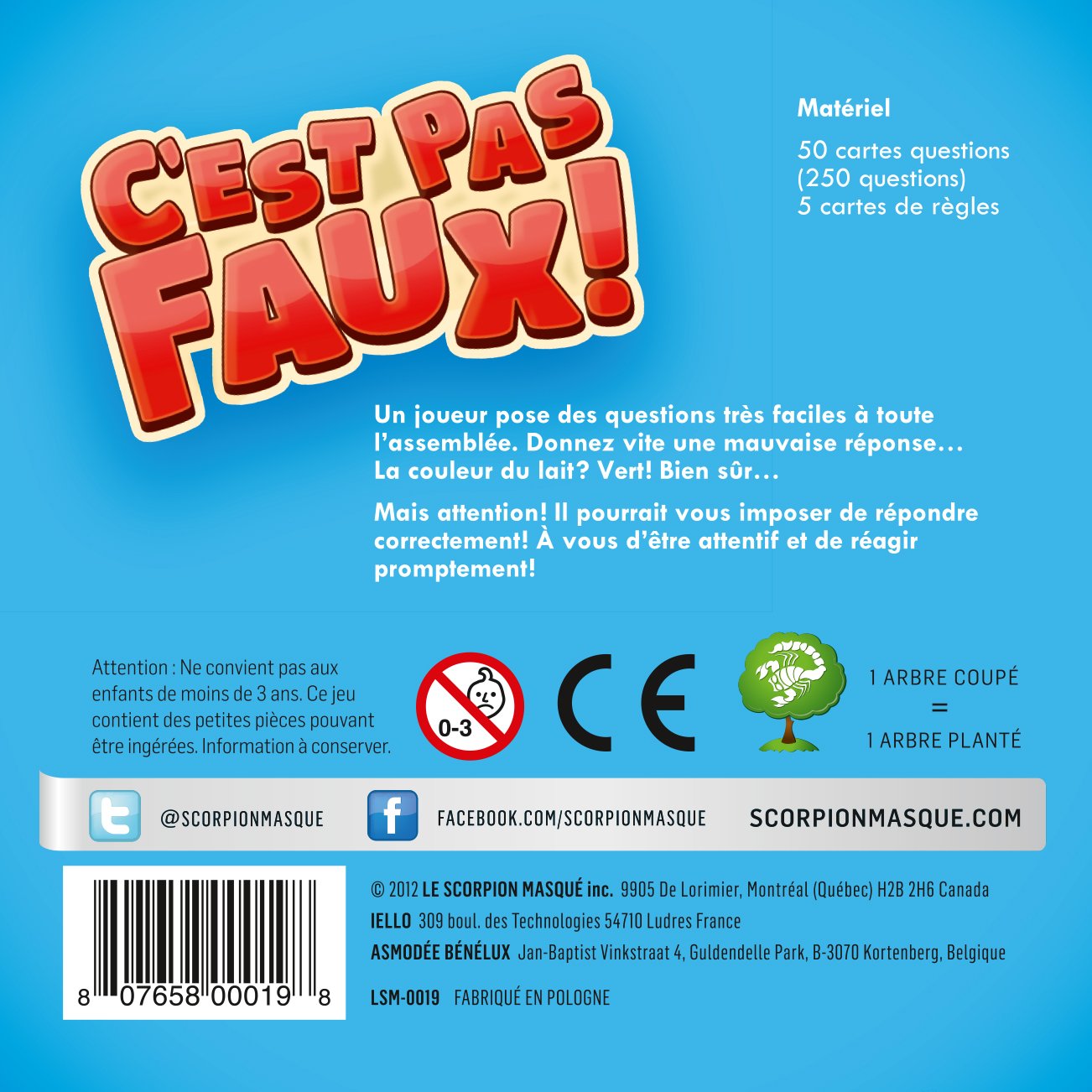 Jeu De Société Scorpion Masqué - Patates & Ninjas Pour 3 à 7 Joueurs Dès 7 Ans