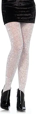 Leg Avenue Women's High Waist Lurex Shimmer Tights