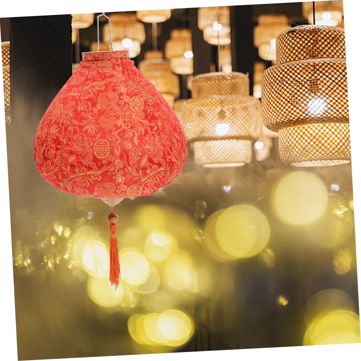 Happyyami Lanterna Elegante Nappa per Decorazioni da Giardino Lanterna da Appendere all Esterno per Matrimoni e Feste per Uso Interno ed Esterno