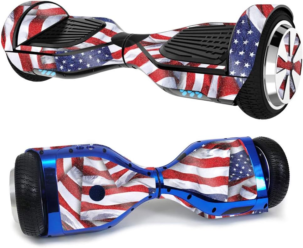 MightySkins glossy glitter leather for Ultra Hoverboard - Patriot | Protective sparkling and shiny resistant finish | Easy to apply, remove and change styles | Made in the USA (GL-Hovh1-Patriot) 2 71o94 mwROL. AC SL1000