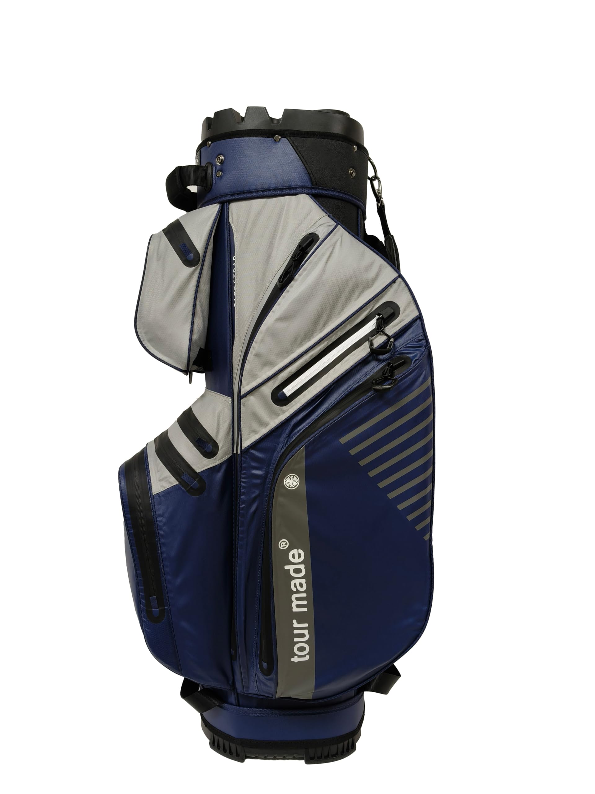 Tour Made Organizer Golfbag wasserdicht Herren & Damen I kein Schlägerklappern Dank Silencer I durchg. Schlägerbahnen bis zum Boden I große Kühltasche