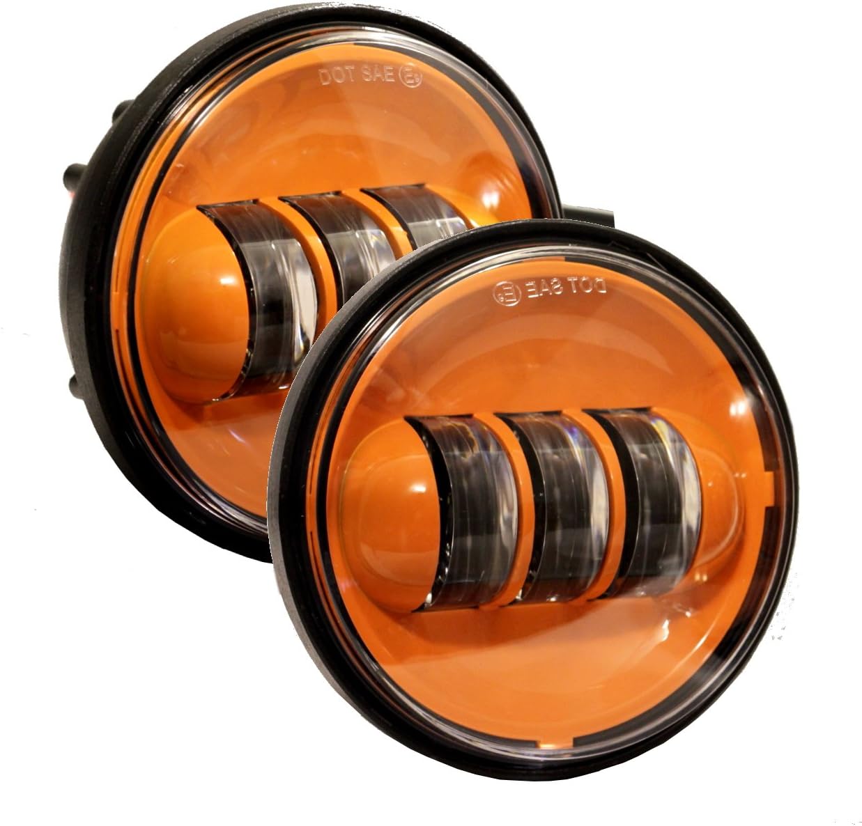 Eagle Lights 8700BG2P Black Generation II 4.5 4-1/2 Inch LED Passing/Spot Lamp/Auxilliary Light Kit Compatible With Harley Davidson and Indian Motorcycles