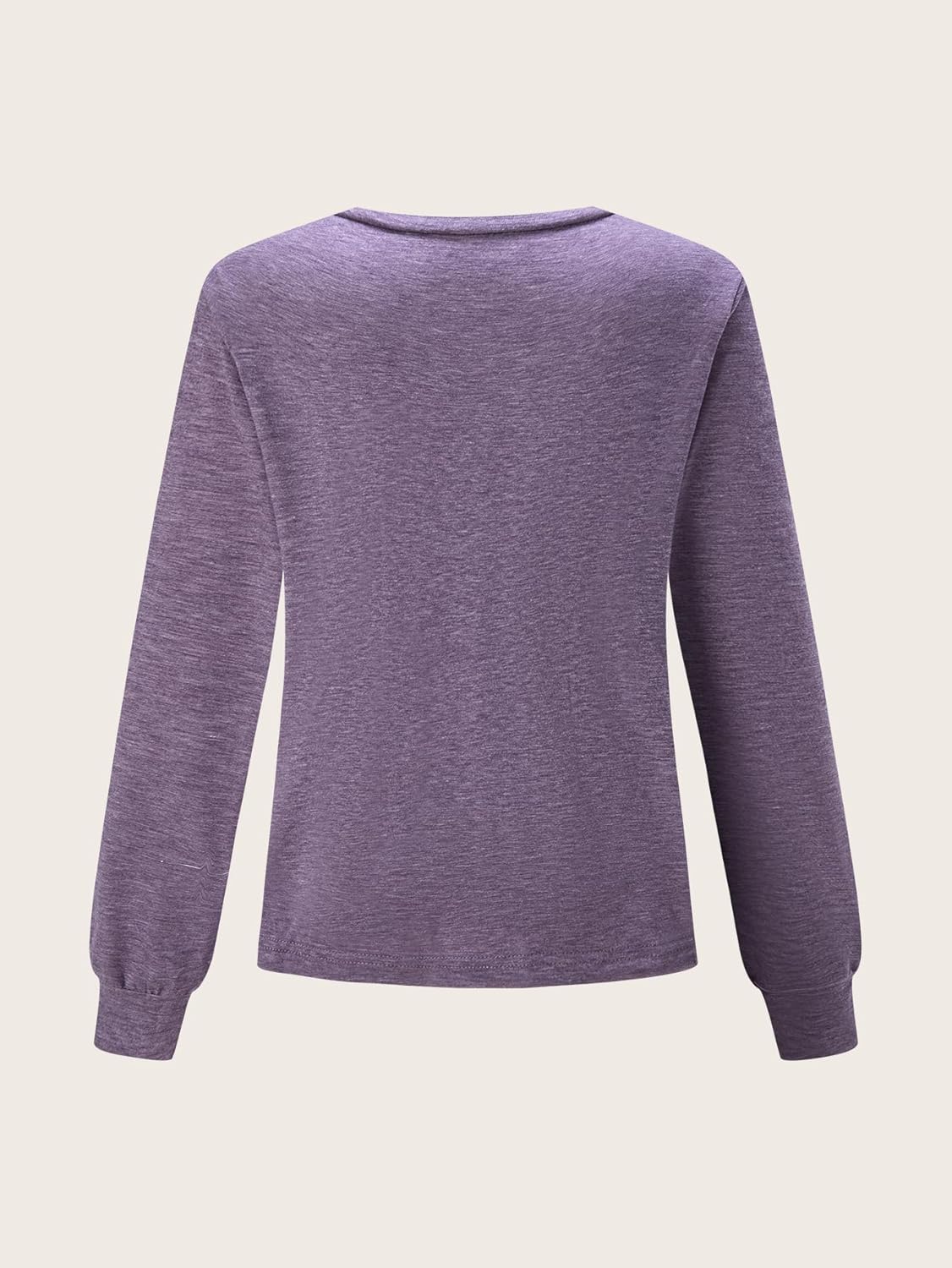 Women's Crew Neck Long Sleeve Loose T Shirts Basic Tees Dressy Casual Tops - Image 2