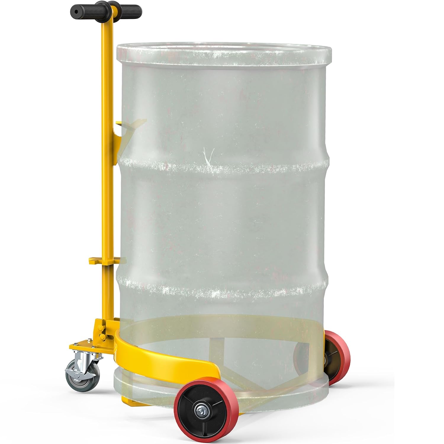 YINTATECH 55 Gallon Drum Dolly,1200lbs Capacity Oil Barrel Drum Dollies with Swivel Wheel & Brake,Yellow