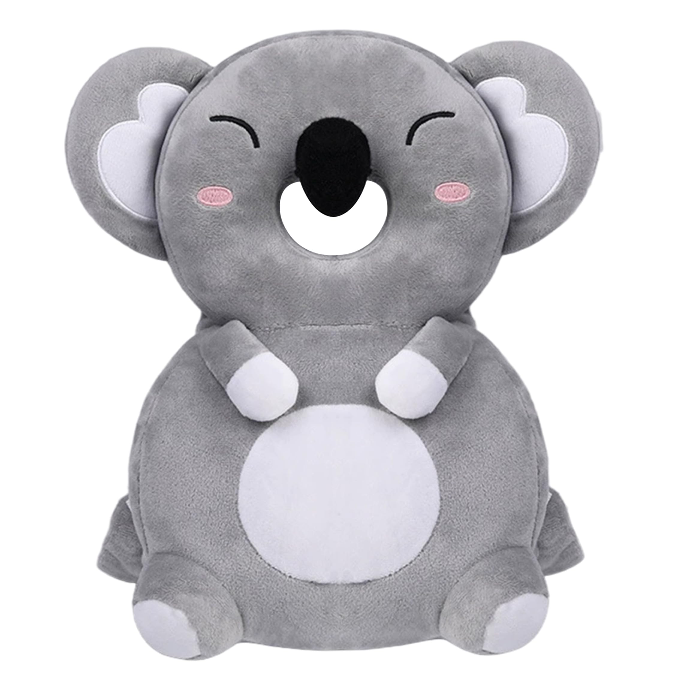 Baby Head Protector Backpack - Shock-Absorbent Toddler Head Protector with Adjustable Straps, Gray (Includes Chest Strap)