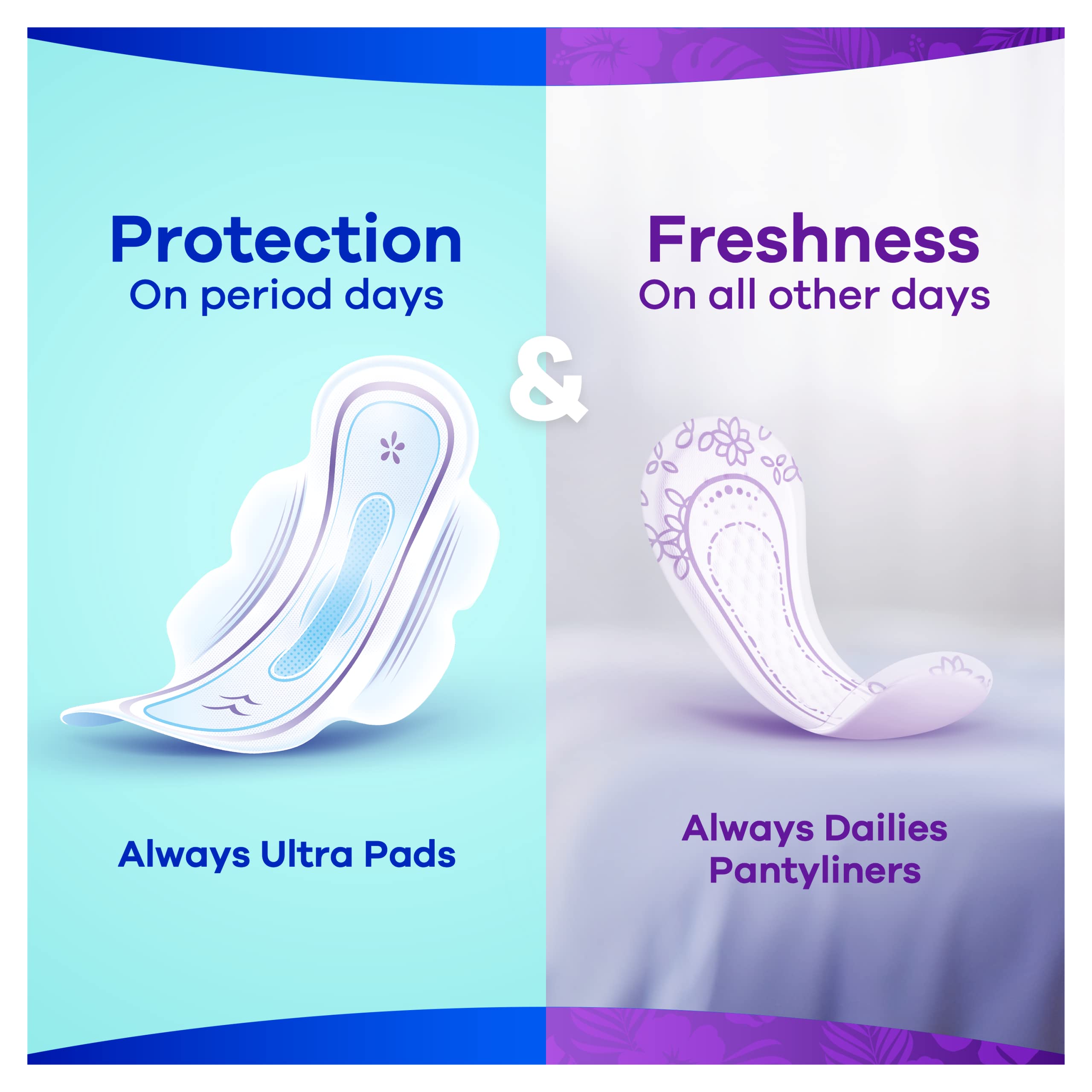 Always Dailies, salvaslip singoli normali Fresh & Protect, confezione da 4 x 60