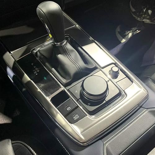 Miniatura 13 de Beautost Compatible con Mazda CX-30 CX30 2020 2021 2022 2023 2024 2025 Cubierta de panel multimedia de acero inoxidable (negro) Negro -,Fibra