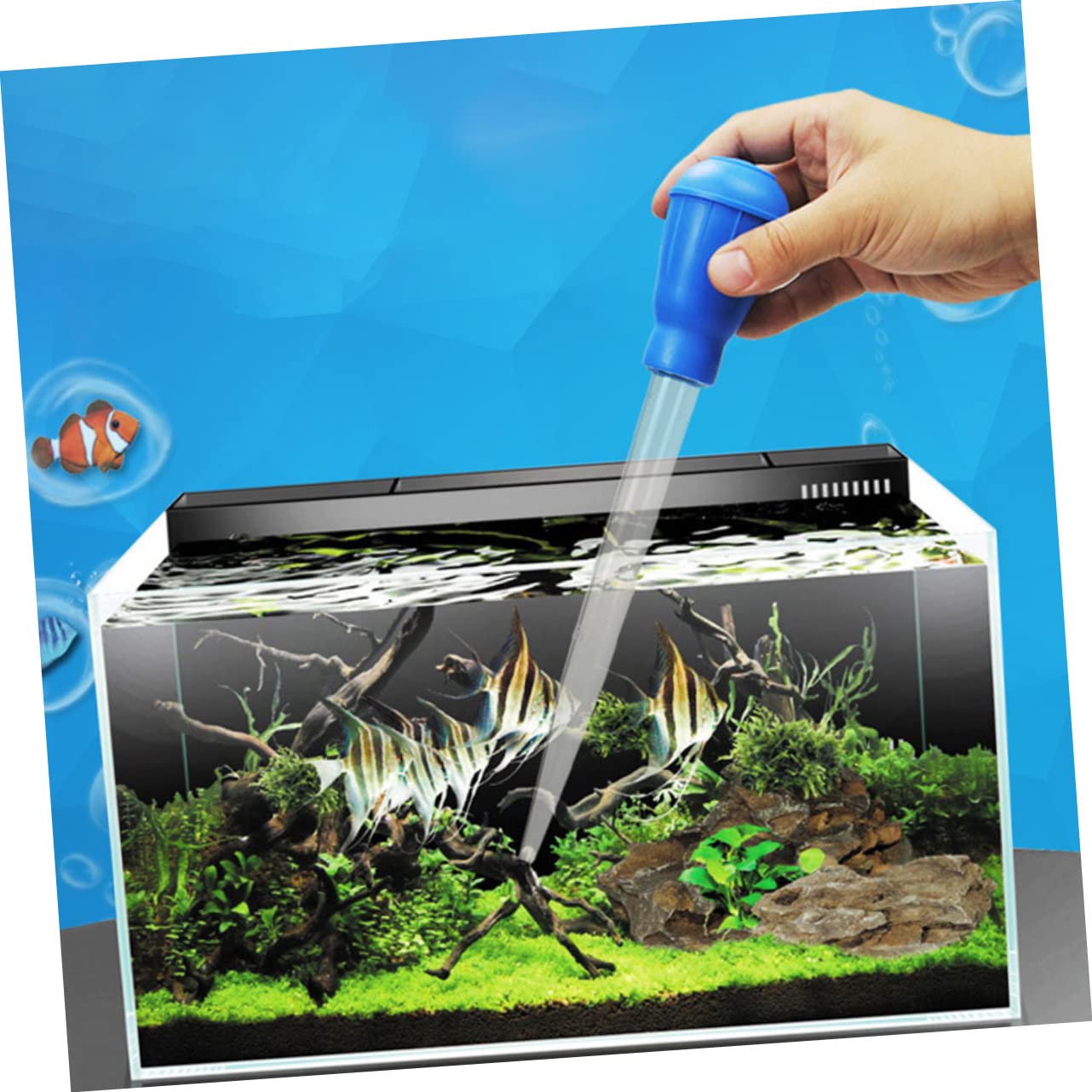 Hemoton Aquarium Water Changer Tool Set 3pcs Dropper Water Changer Scale for Easy Cleaning