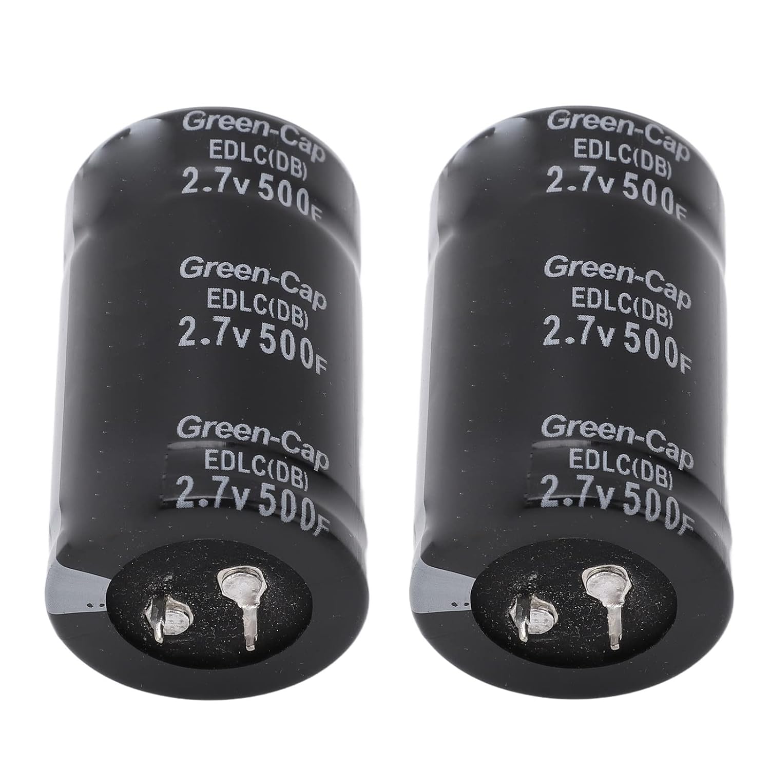 2Pcs Super Capacitor 2.7V 500F Farad Capacitor, Farad Car