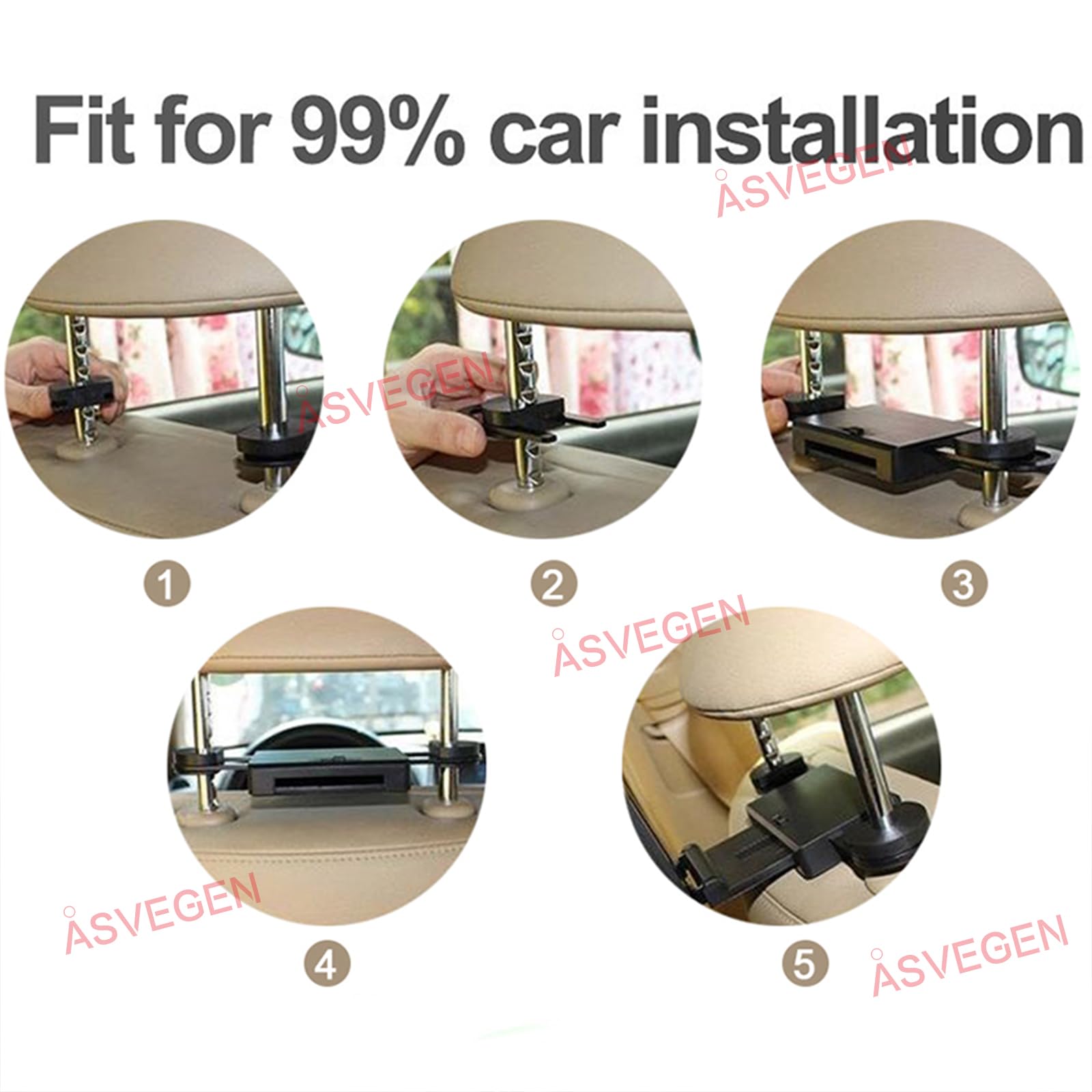 2-Pack 11.6 Inch Android 11 Touch Screen Car TV Headrest Monitor for Back Seat with Ambient Light, Support 4K Video/WiFi/Bluetooth/Airplay/HDMI Input/USB/SD Card/Mirror Link, 4+64G