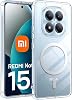 PSR Aksesuar Xiaomi Redmi Note 15 Pro 4G Uyumlu Şeffaf Kılıf – Kamera Korumalı M-Safe Manyetik Şarj Destekli Sert PC Kapak Xiaomi Redmi Note 15 Pro 4G