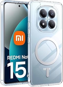 PSR Aksesuar Xiaomi Redmi Note 15 Pro 5G Uyumlu Şeffaf Kılıf – Kamera Korumalı M-Safe Manyetik Şarj Destekli Sert PC Kapak (Xiaomi Redmi Note 15 Pro 5G)