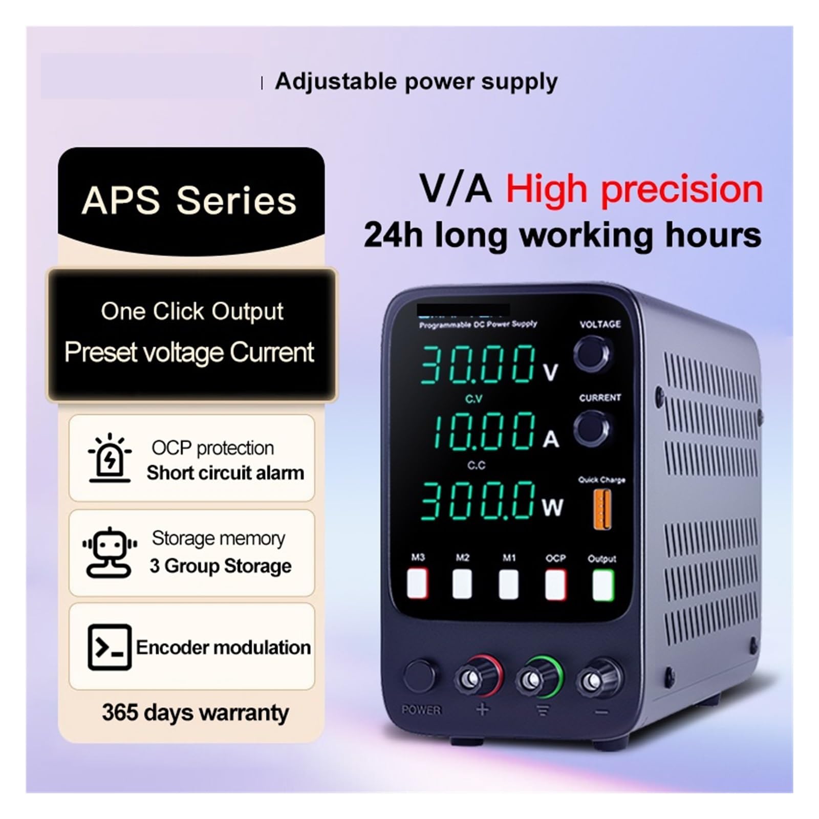 Alimentations DC programmables Régulateur de tension cc réglable alimentation 30V 10A 60V 5A puissance de travail de laboratoire USB charge rapide régulateur de tension interrupteur 220V 110V ( Color