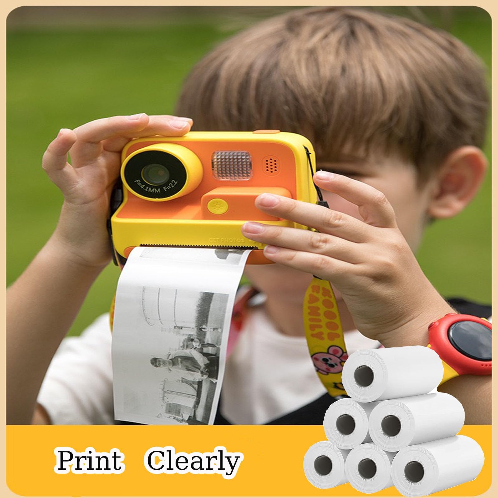 15 Rolls Instant Print Paper Refill, 57x25mm Sticker Paper for Portable Instant Print Cameras, white - Image 4