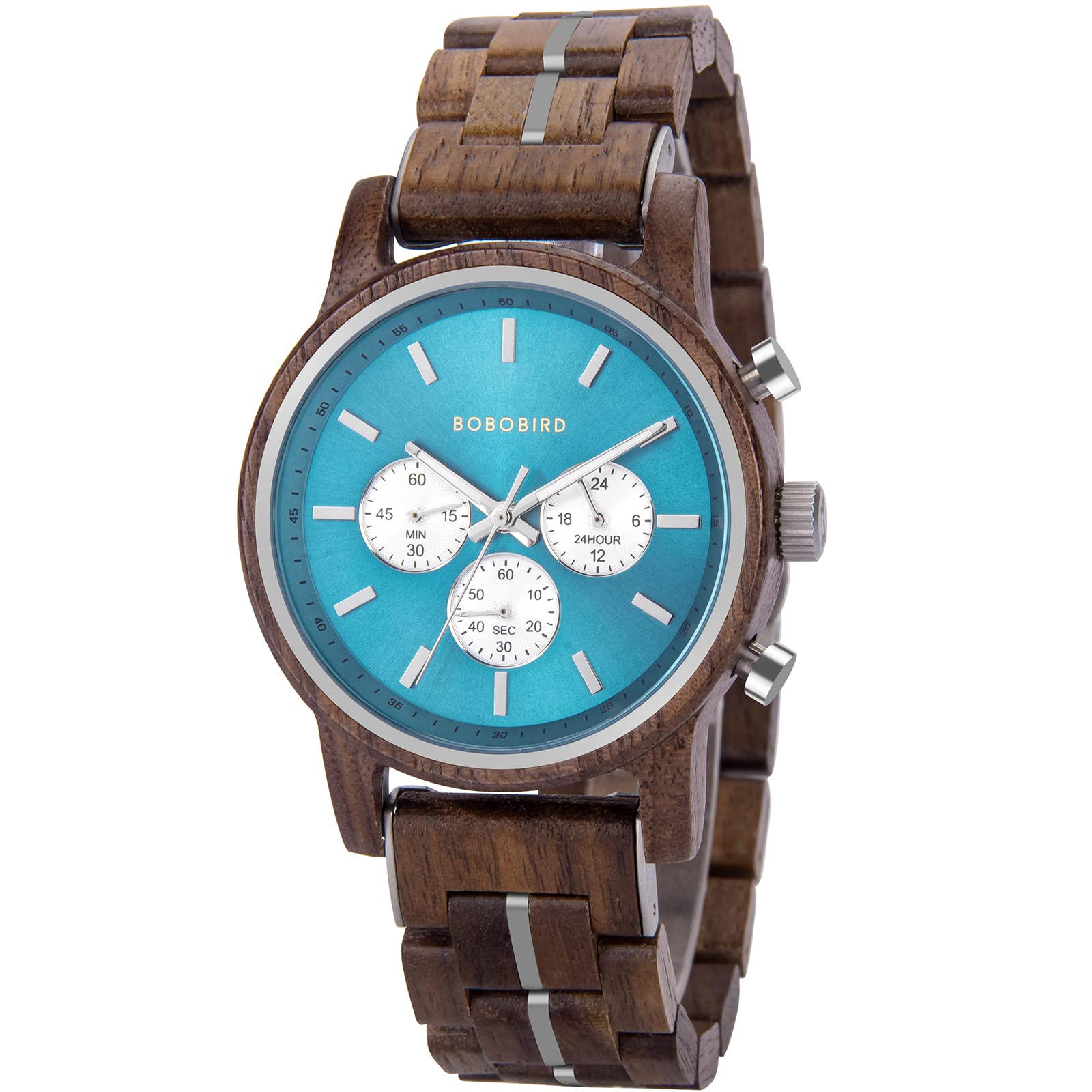 BOBO BIRD Men’s Quartz Analog Watch Chronograph Wood Stainless Steel Watches Casual Fashion with Luminous Hands, Brown, Classic (B0BFFB6BJD) Amazon Price History, Amazon Price Tracker