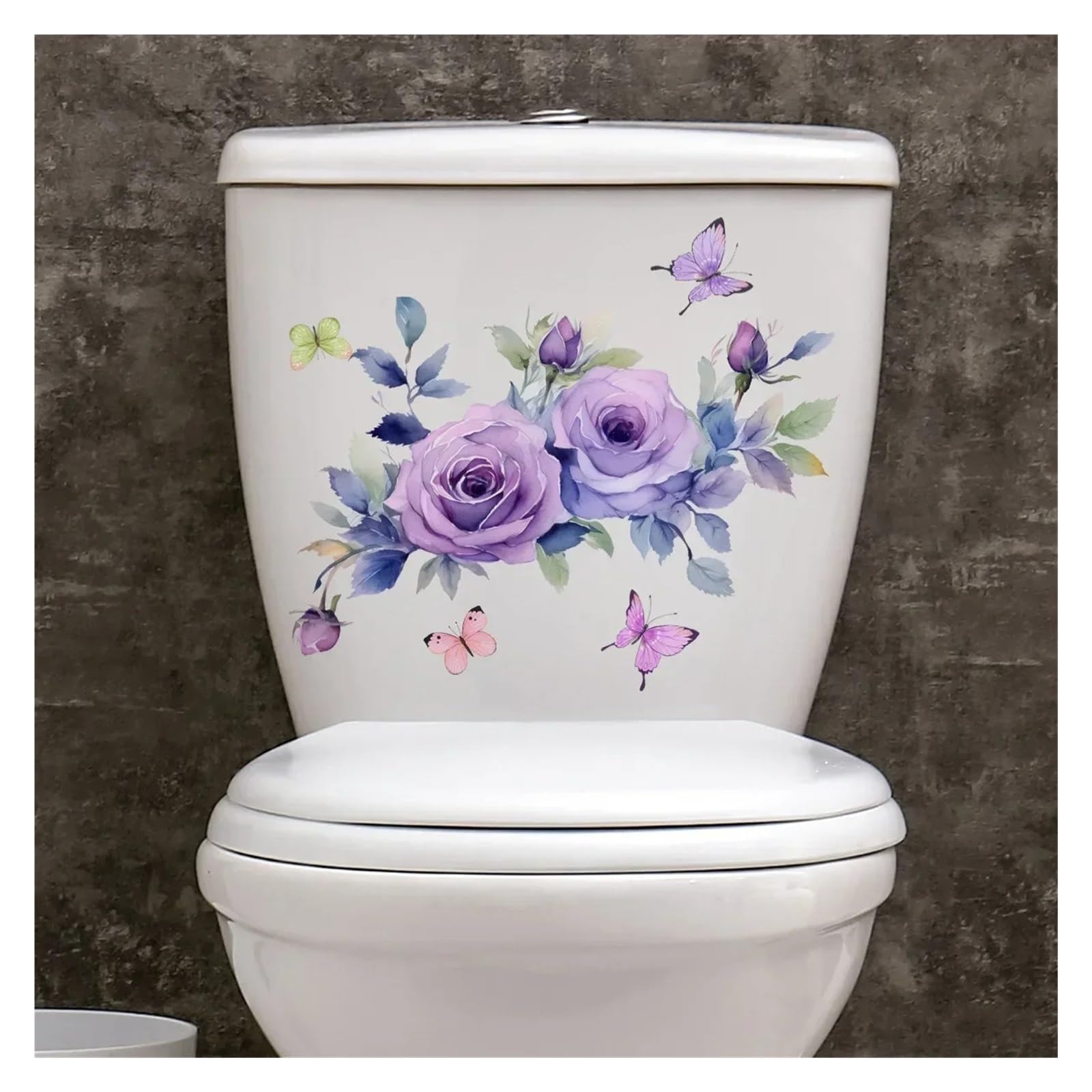 Palm Leaf Wall Decals Plant Leaves Wall Sticker Toilet WC Self Adhesive Mural Beautify Flower Home Decoration Decals(Colour 03(30x20cm))