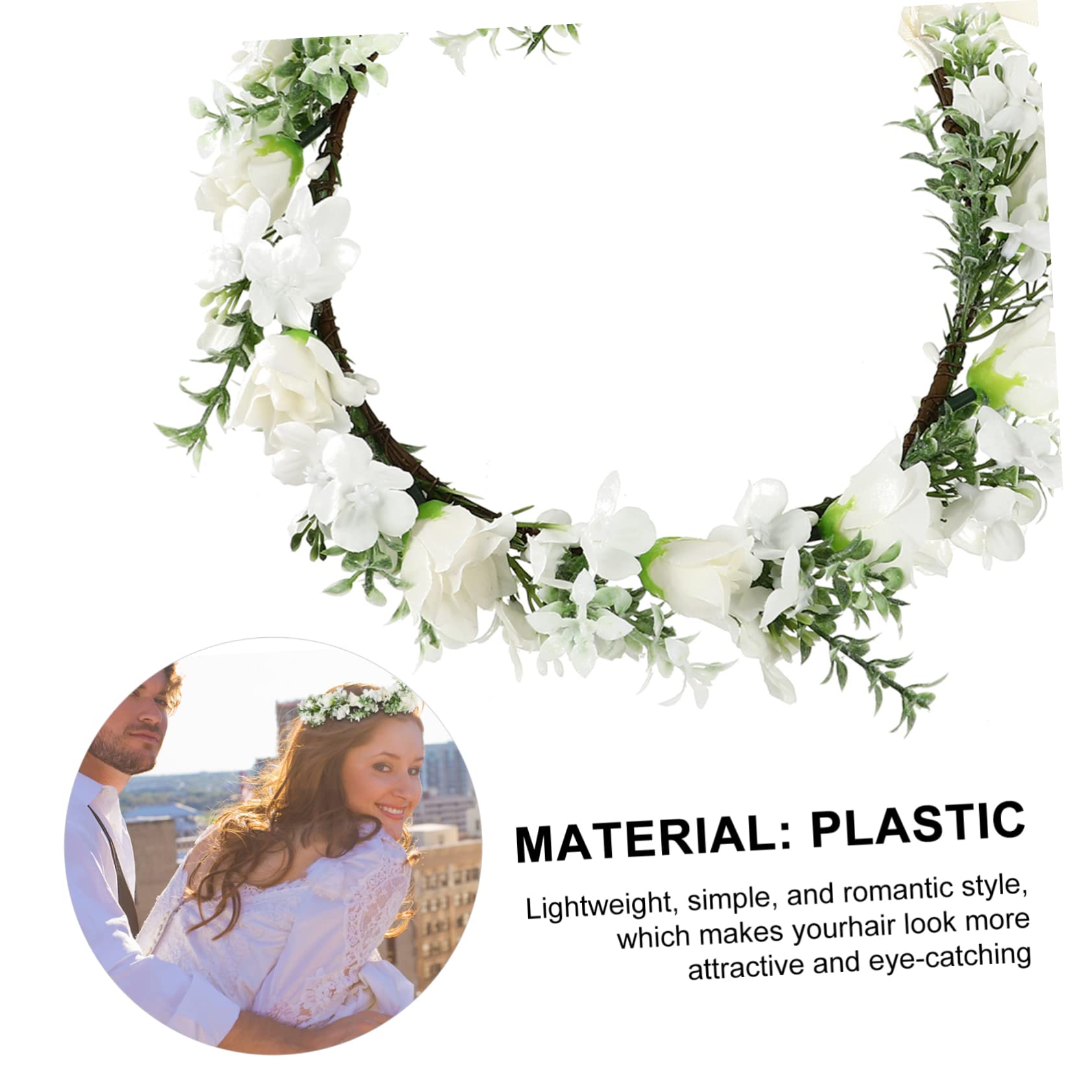 minkissy 5stücke Blumenkrone Mit Rosen Einstellbares Stirnband Für Eleganter Haarschmuck Für Braut Brautjungfern Und Blumenmädchen Für Hochzeiten Und Fotografie