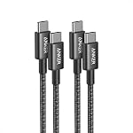 Anker USB C to USB C Cable (3.3FT, 2Pack), Type-C 100W Charger Cord Fast Charging for iPhone 17/16 Series,MacBook Pro 2020,Pixel and More(Black)
