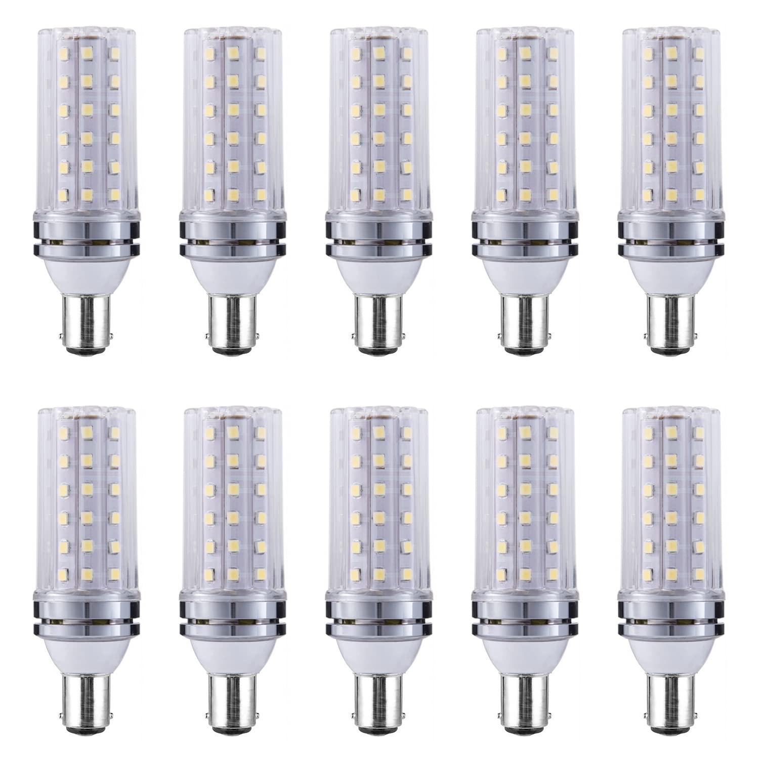 RYTM 10-Pack LED Bulb B22 B15 Double Contact Bayonet Base Corn Light Bulb 12 Watt 800LM 16 Watt