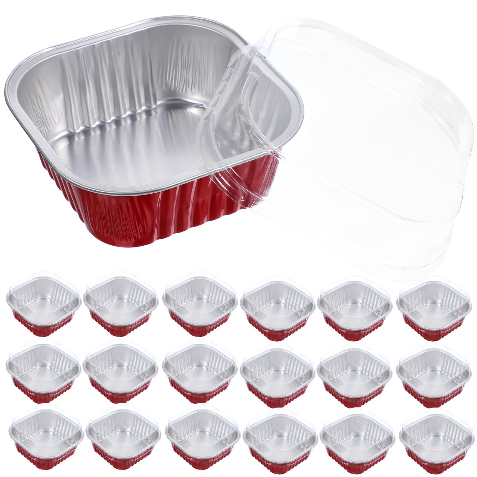Contenitori per Tiramisu da 300ml Resistenti al Forno e Facili da Conservare 40 Set di Scatole in Alluminio per Torta Coperchio per Feste e Picnic