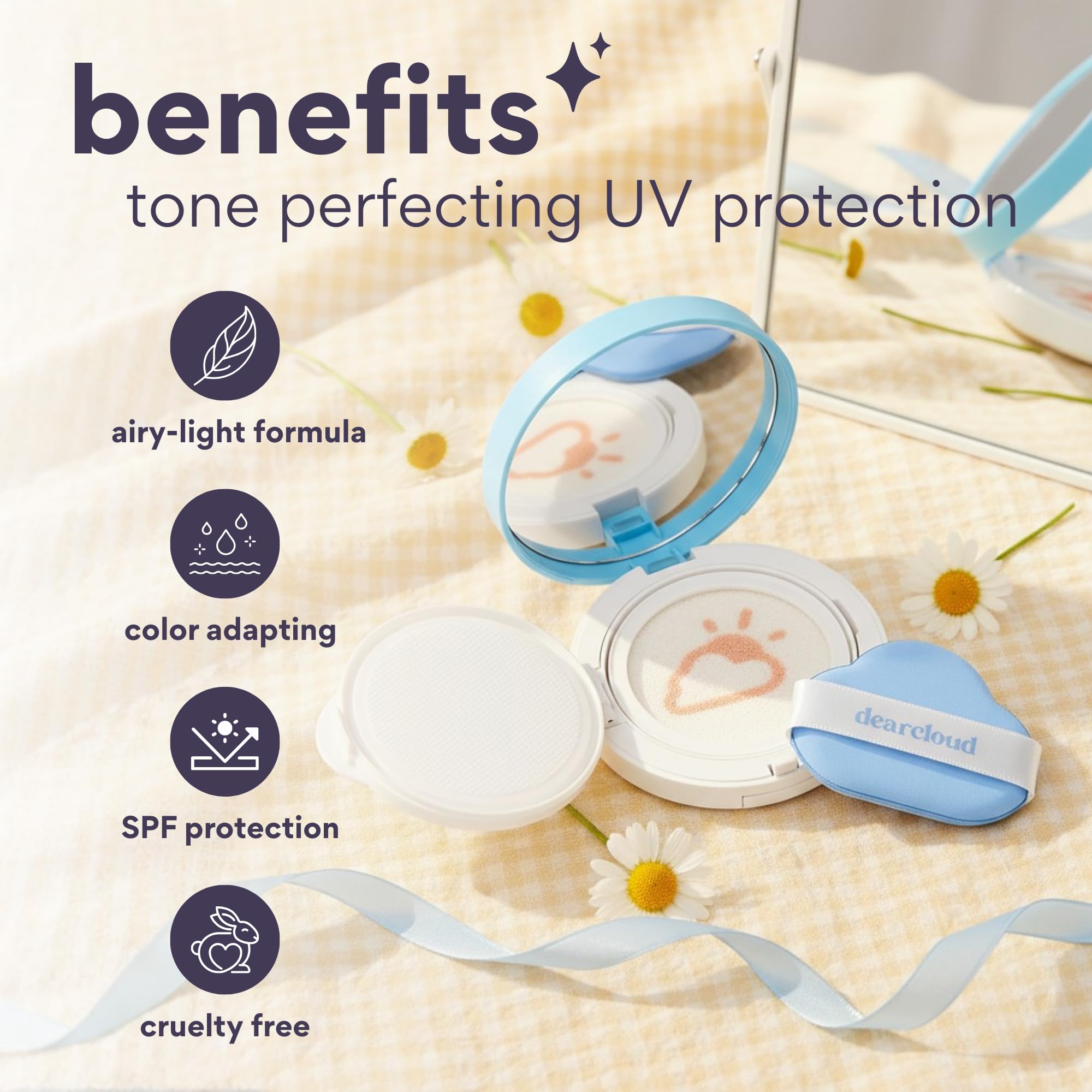 Amazon.com: dearcloud Dear Sun Perfecting SPF Cushion – Color