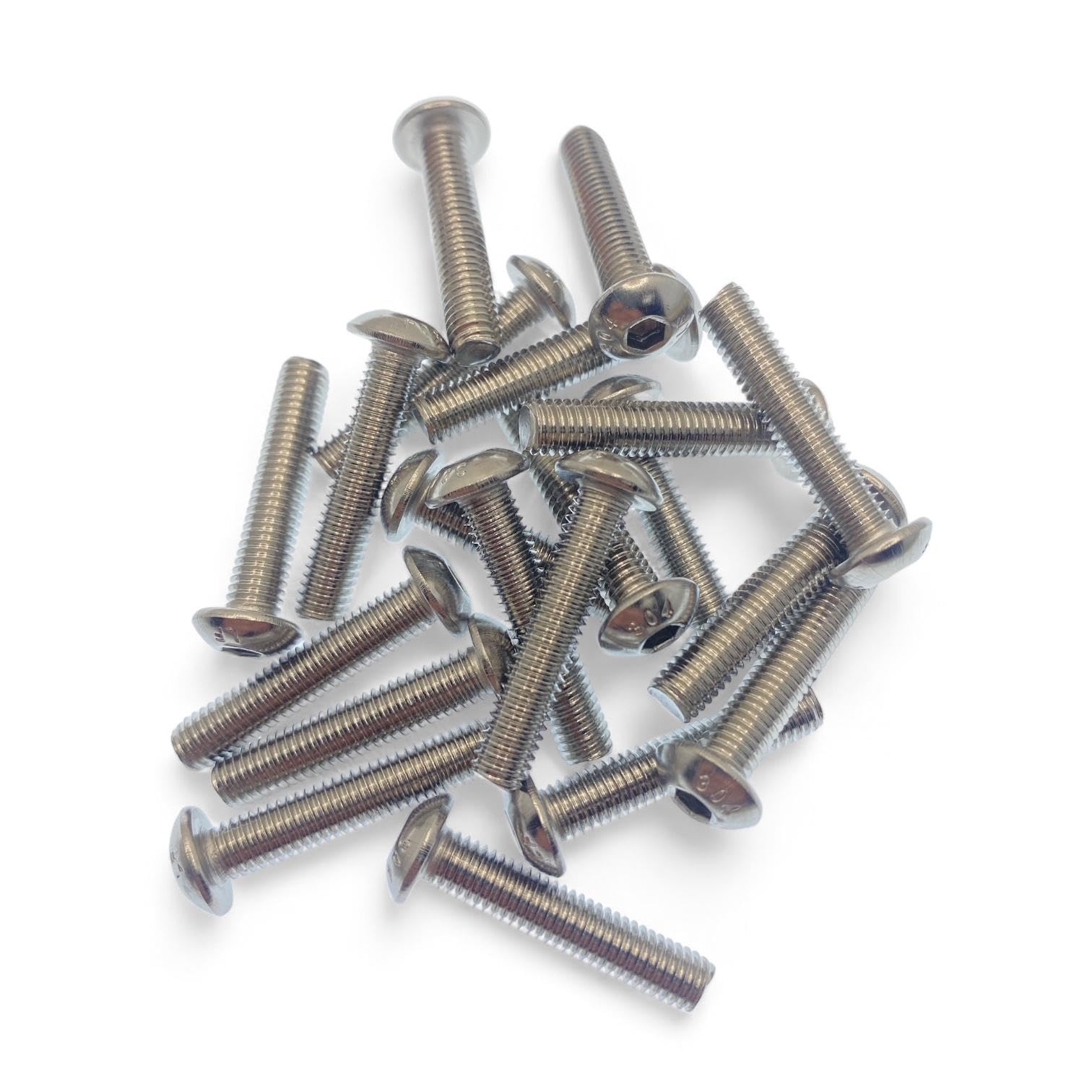 Rubigo M5 Bolts, M5 x 25mm Hex Socket Button Head Machine Bolts - Image 2