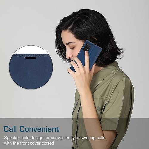 Miniatura 7 de Funda para Samsung Galaxy A13 5G, Samsung Galaxy A13 5G con tarjetero bloqueo RFID atril magnético, funda de cuero con tapa para Samsung Galaxy A13