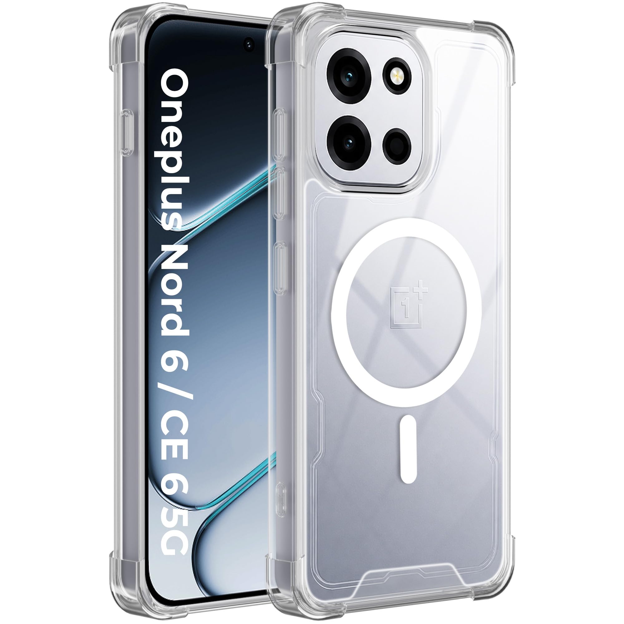 A rtistque Clear Back Cover Case for OnePlus Nord 6 5G | Compatible with Mag-Safe | Premium Cover | Shockproof TPU Bumper | Slim Protective Design | OnePlus Nord 6 Back Cover - Transparent-picture-41