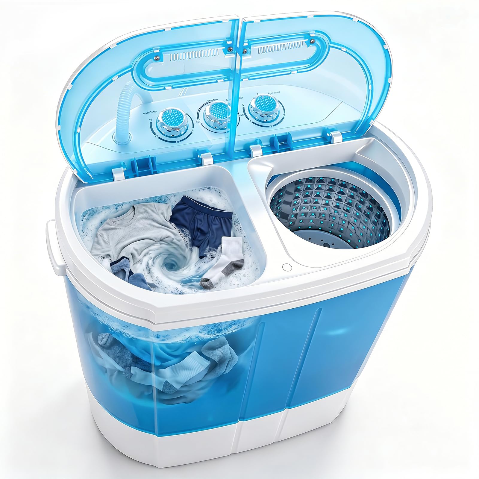 Amazon.com: ZenStyle Portable Washer Compact Twin Tub 9.9 LB Mini