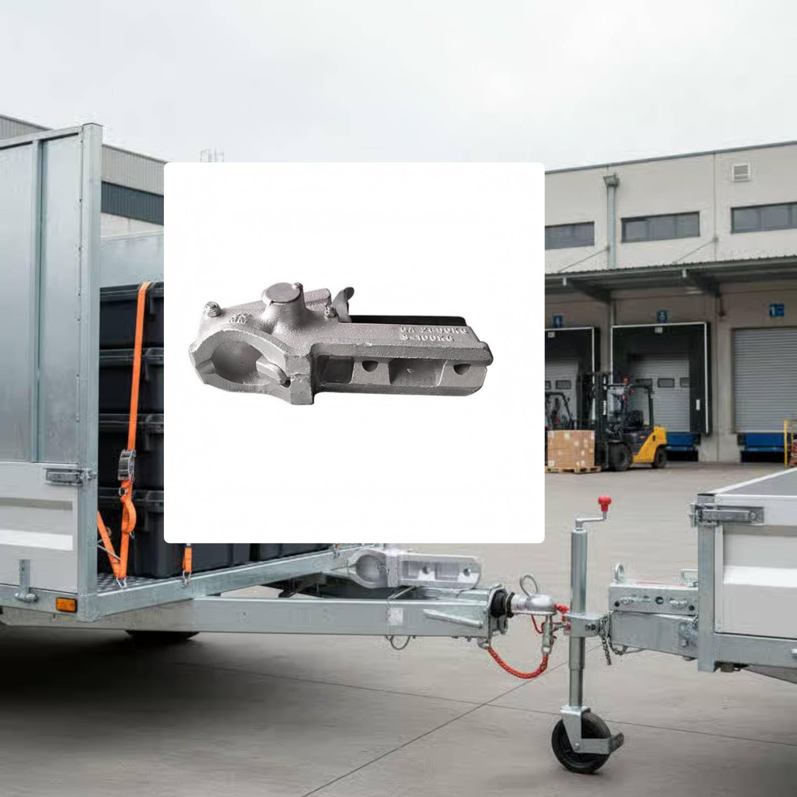 50-mm-kugelkopfkupplung guss 50mm kugelkupplung montagebohrungen transportzubehör, C-Modell, Tragfähigkeit 2000 Kg Ohne Befestigungsschrauben