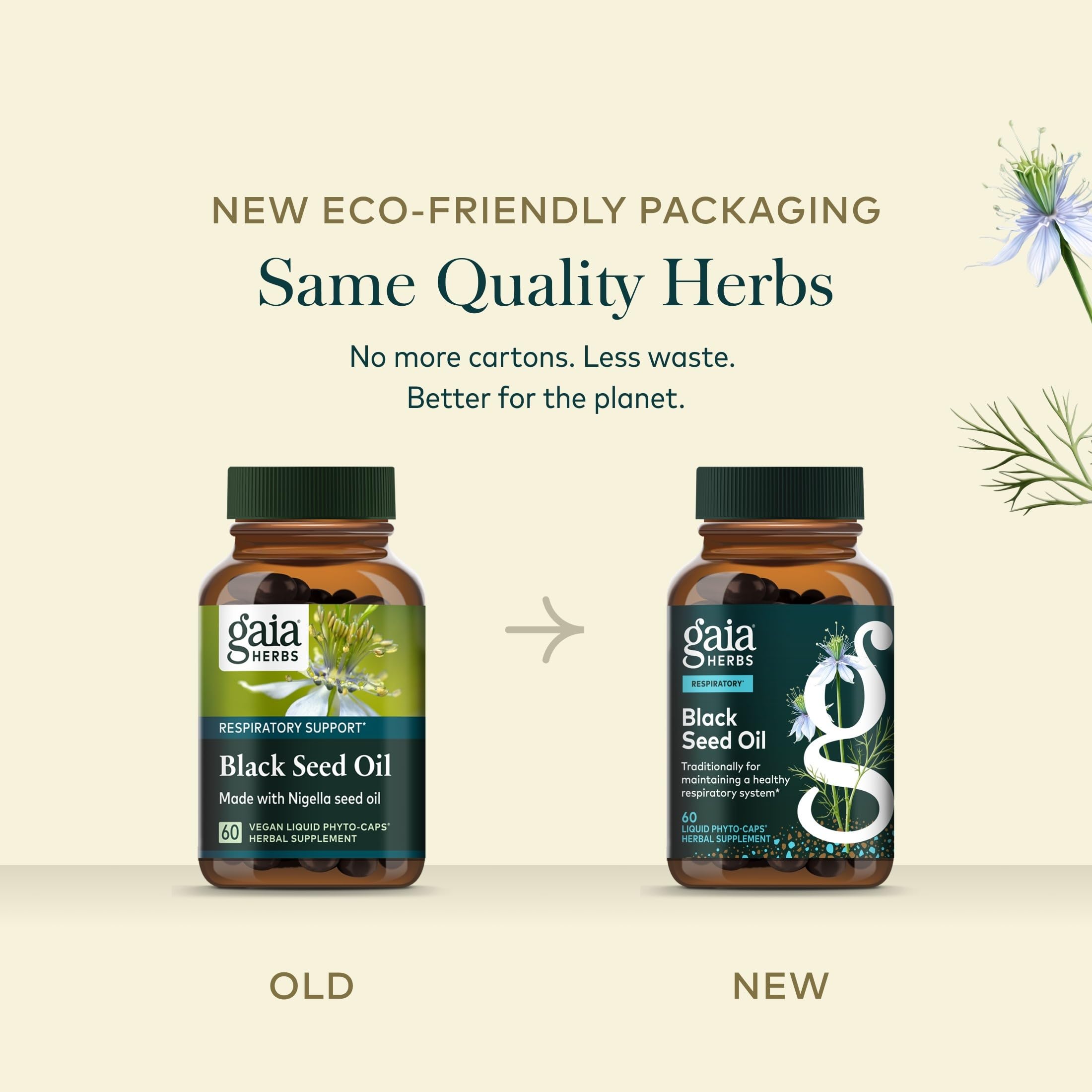 Gaia Herbs Black Seed Oil, 60 Vegan Capsules, 30 Servings — Amazon image 7