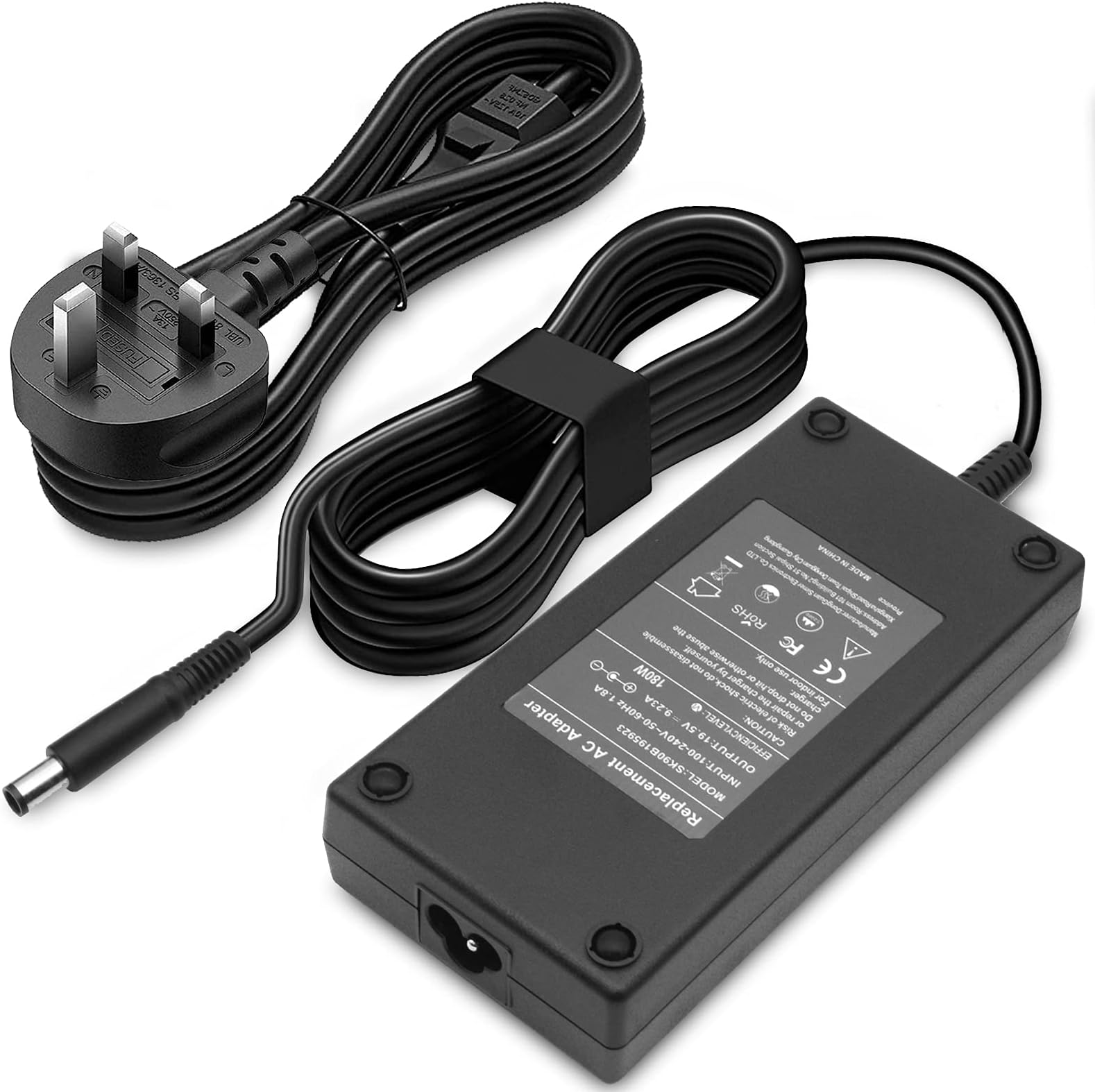 19.5V 9.23A 180W AC Adapter for Dell Precision 7510 7520 M4700 M4800,G33779,G55590,G7,Alien ware 13 15 17 R2 R3 R4 Area 51M Laptop Charger DA180PM111/FA180PM111/HA180PM181Power Supply Cord