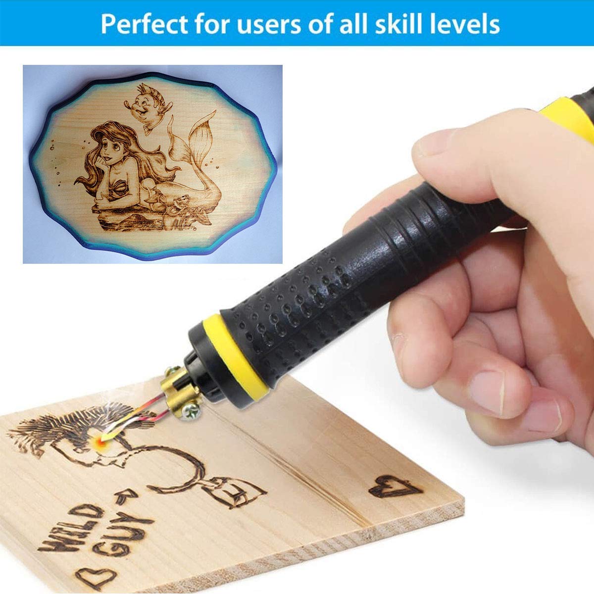 Pyrography Pen Lightweight Heat-Resistant Wood Burning Pen Replacement Woodburning Pyrography Accessory Tool Kit