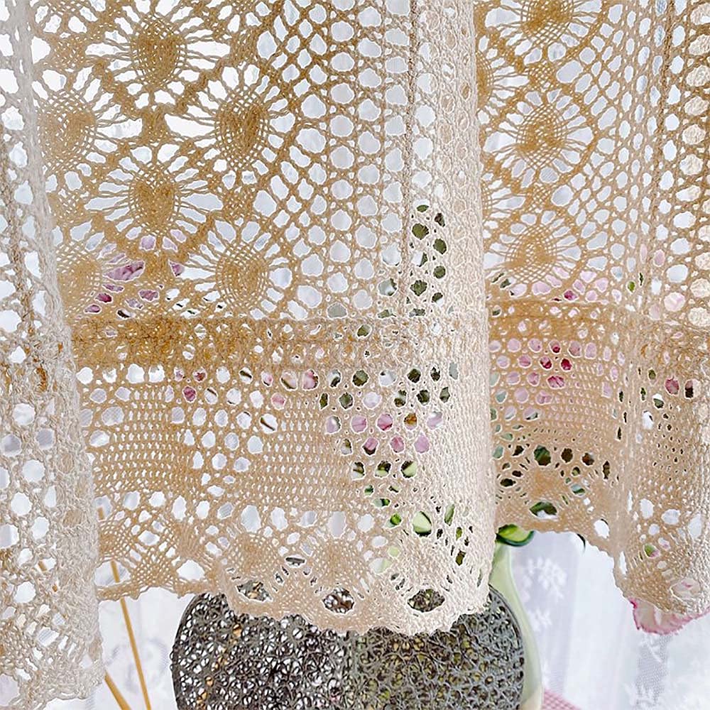 イギリスVintage クロッシェ編レース カットワーク 間仕切りカーテン