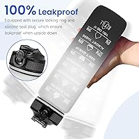 Vista 4 de 32 oz Water Bottles with Times to Drink and Straw, Motivational Water Bottle with Time Marker, Leakproof & BPA Free, Drinking Sports Water Bottle