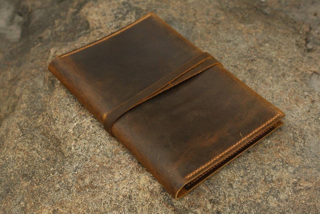 Personalized vintage retro leather cover case for A5 notebook/Simple A5 Refillable Leather Journal Notebook cover SA505MPS