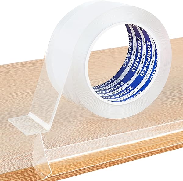 ZOMPAGO Paraspigoli trasparenti, autoadesivi, 4 m x 5 cm, extra forti e trasparenti, morbidi per la sicurezza dei bambini, per armadi, tavoli, pareti, letti, cucina, 1 mm di spessore