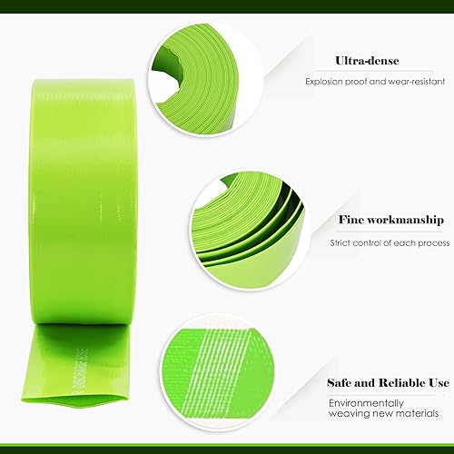 Miniatura 20 de Eastrans Manguera de retrolavado de piscina de 2 pulgadas x 25 pies, manguera de descarga plana resistente, resistente a la intemperie y a las Azul