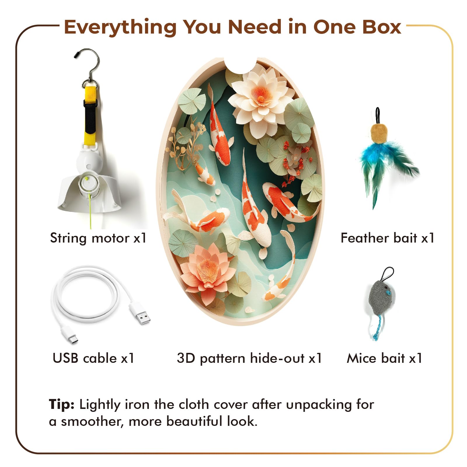 OtterVerz 11 Juguetes interactivos para gatos de interior, juguete de plumas colgante automático oculto para gatos, juguetes de enriquecimiento recargables activados por movimiento para gatos adultos