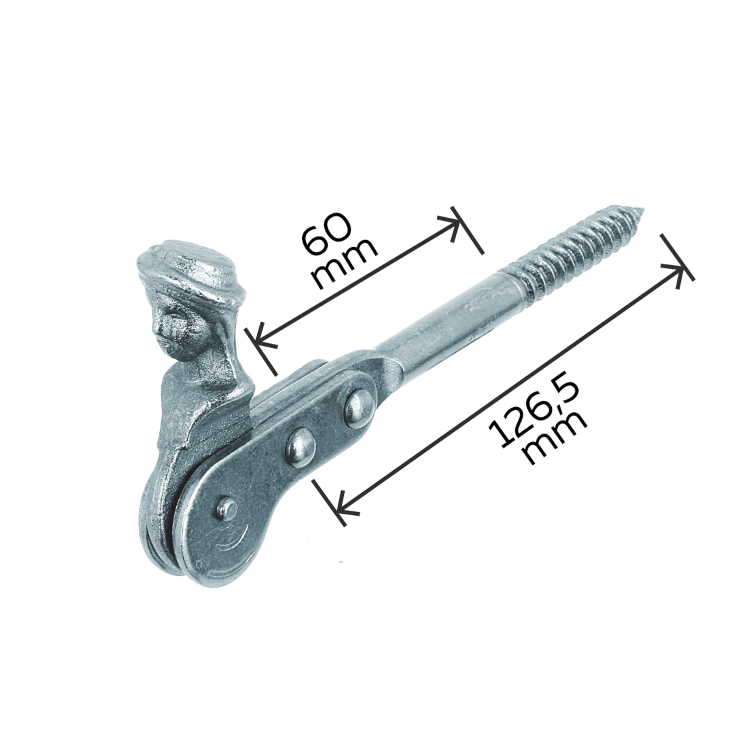 GAH-Alberts 307127 Screw-In Window Shutter Lock Galvanised Blue Wood - View #2