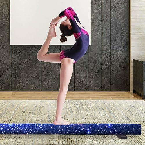 Miniatura 5 de MULIFEE Viga de equilibrio de gimnasia de 6 pies para niños de práctica en casa, haz de equilibrio de gimnasia para entrenamiento en casa