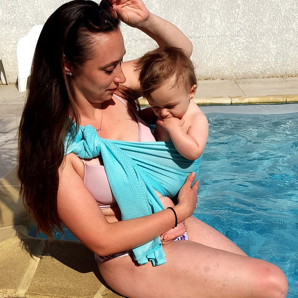 Porte-bébé d'été SUKKIRI - ring sling - MENTHOL