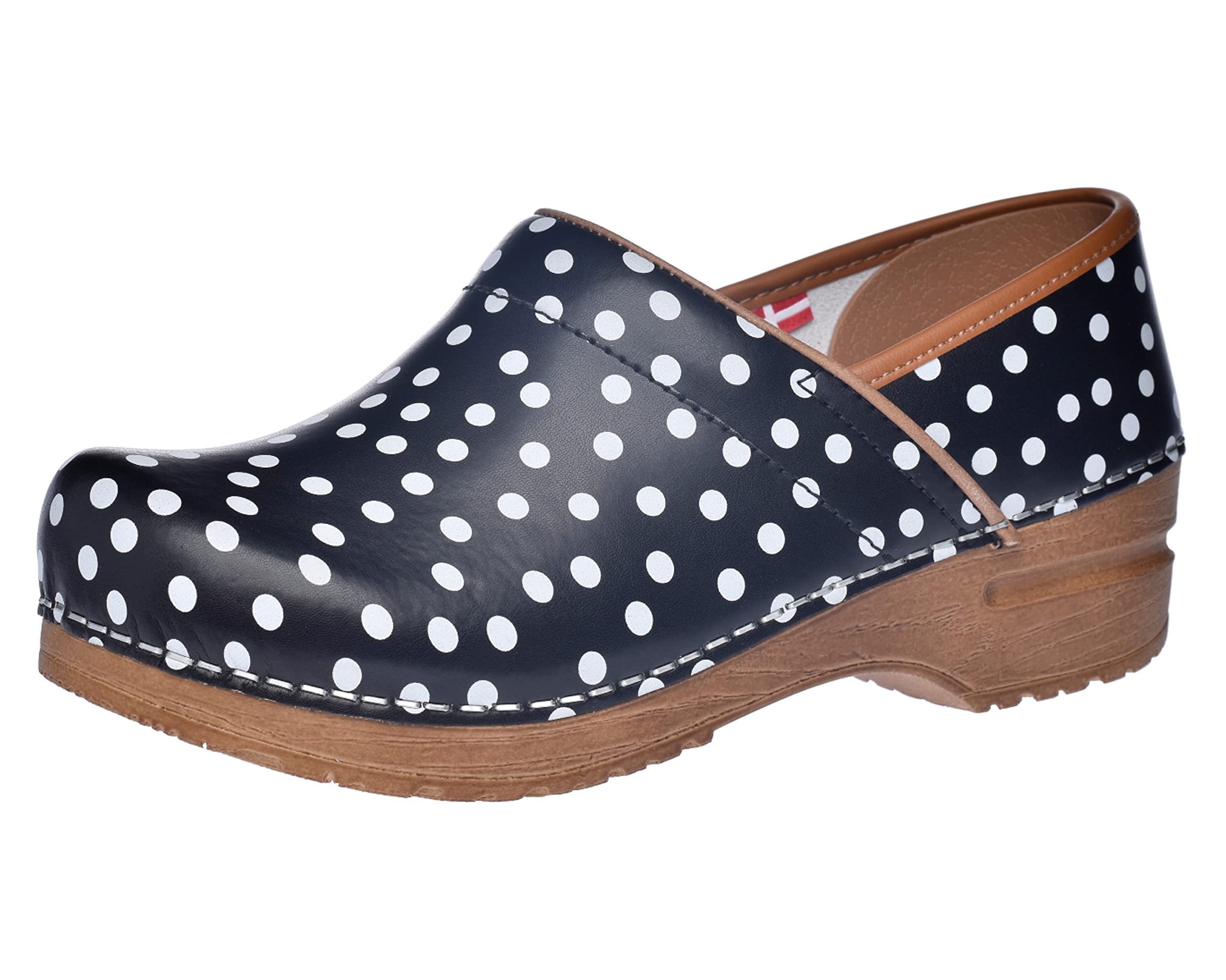 Sanita Professional Festa Closed Clog | Original Handmade Flexible Leather Clog for Women | Maximum Stability | Anatomical Shaped Footbed with Soft Foam | Shock Absorbing Heel