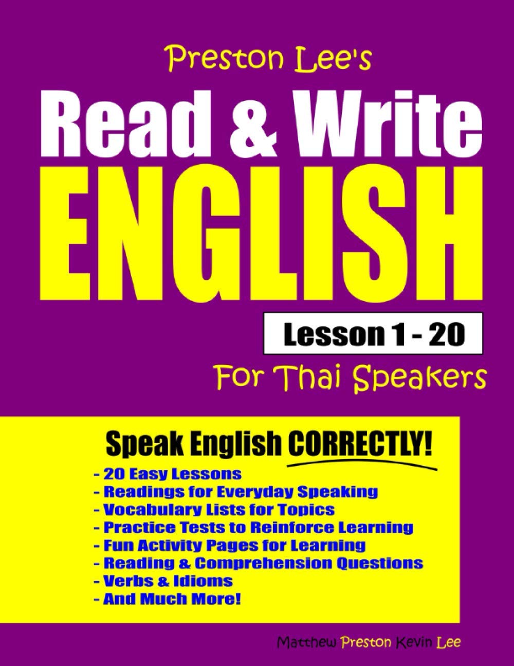 Preston Lee's Read & Write English Lesson 1 - 20 For Thai Speakers (Preston Lee's English For Thai Speakers)