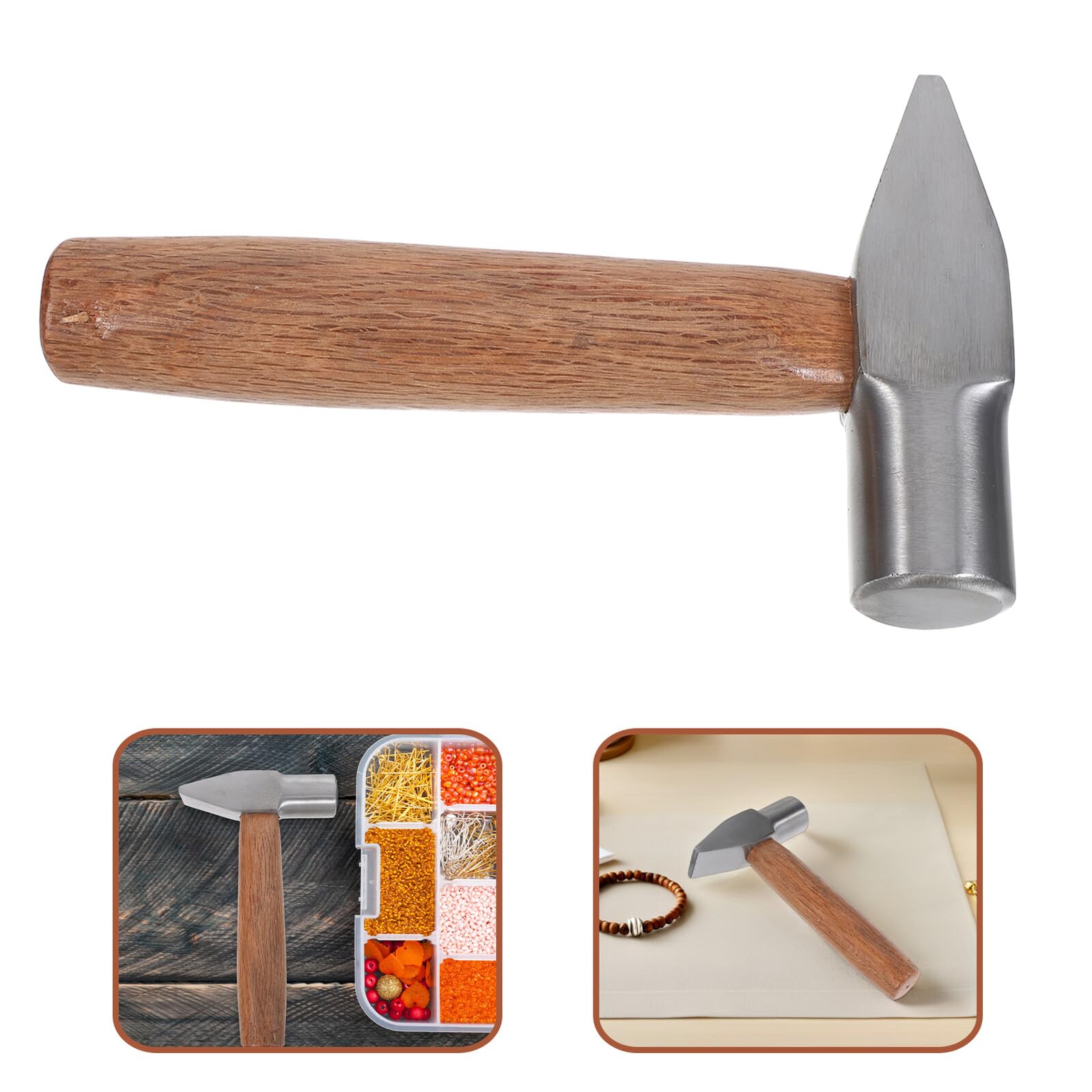 Martello Mini Duckbill per Gioielli e Falegnameria Manico Corto in Legno Martelletto Portatile per Riparazioni e Lavori di Precisione per Artigianato e Campeggio