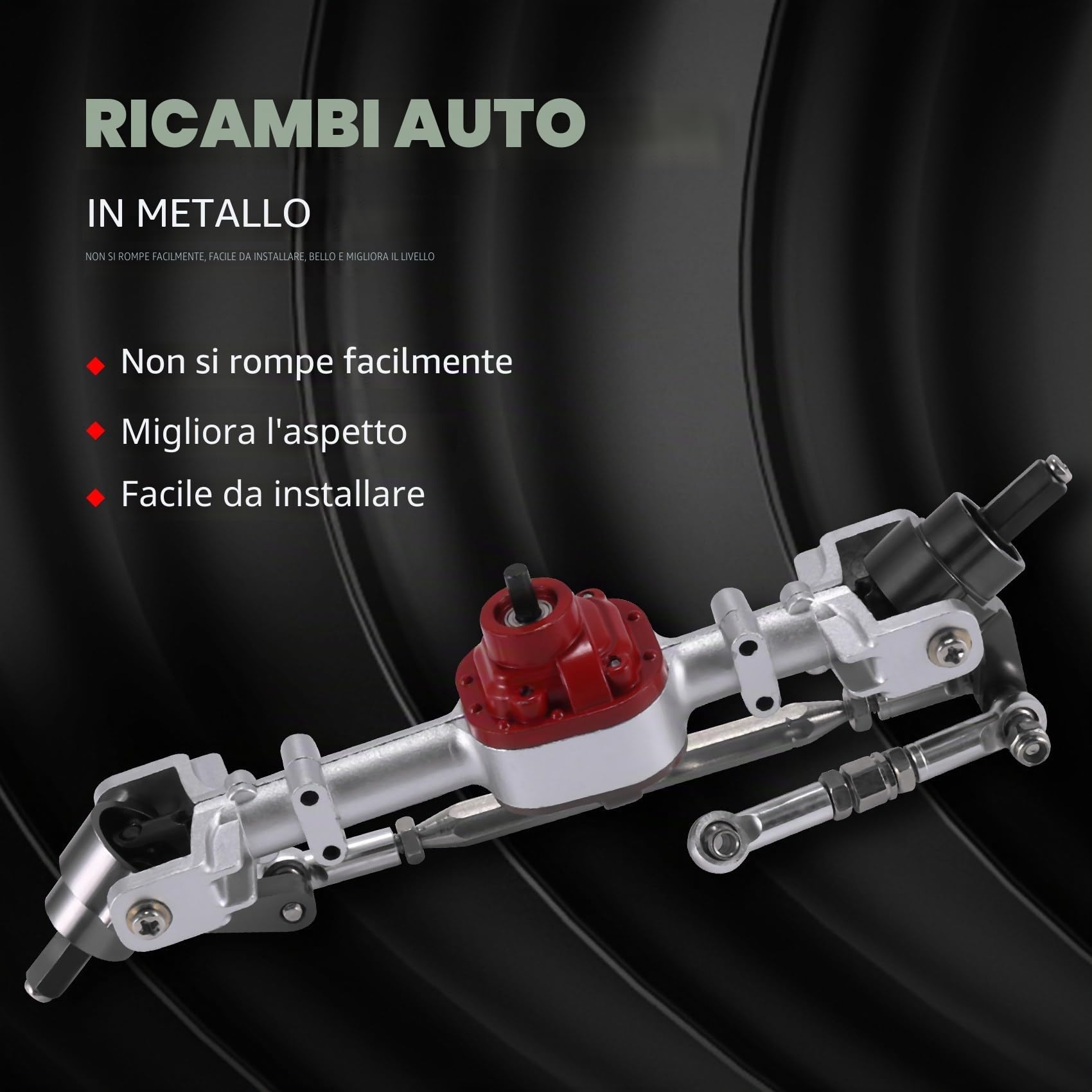 Jevina Aggiornamento in acciaio trasmissione anteriore e asse rotture asse sterzo pilastri set per MN D90 D99 MN90 MN99S 1/12 RC auto parti, B., 500060194A2,