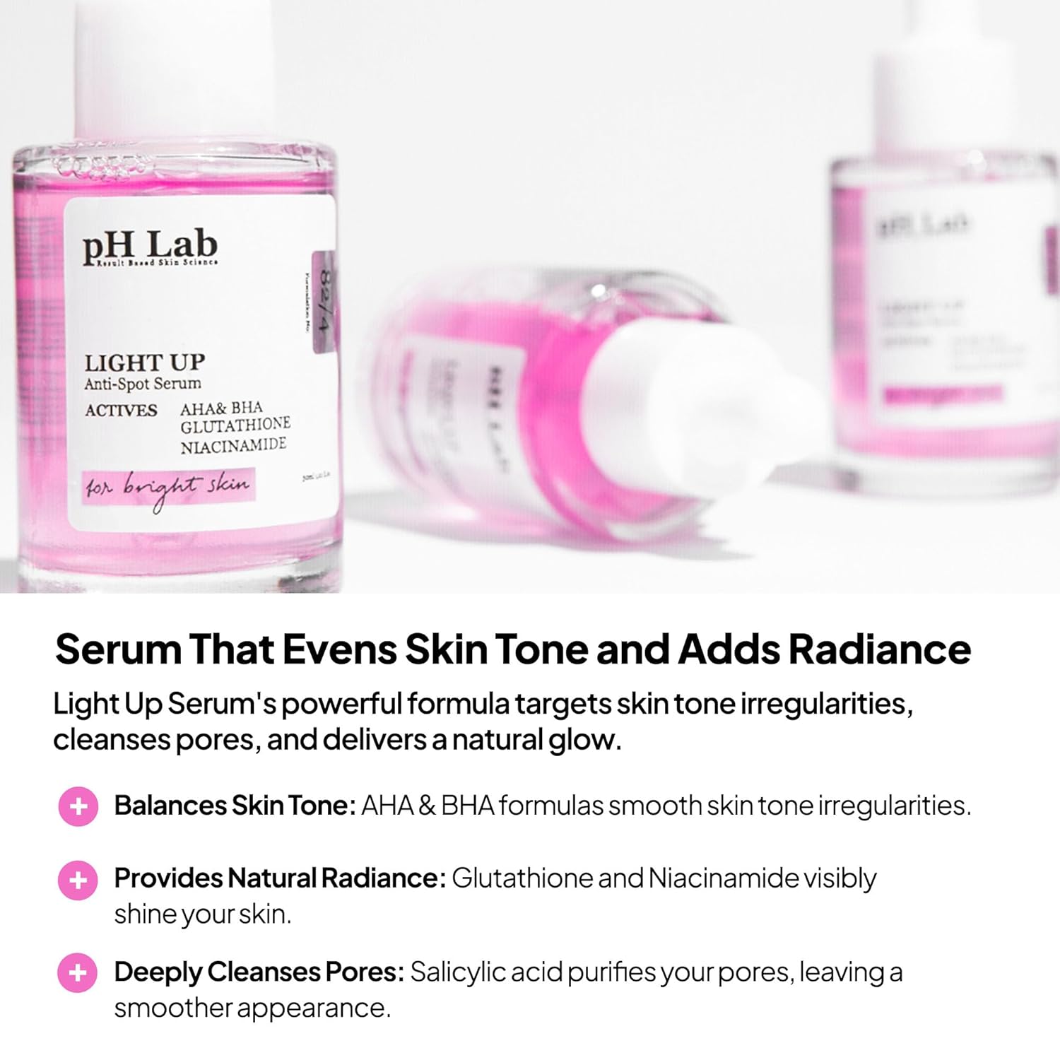 pH Lab Light Up Anti-Spot Serum, Even Skin Tone, Clean Pores, Help Prevent Blemish Formation, 1.01 Fl Oz (Pack of 1) - Image 3