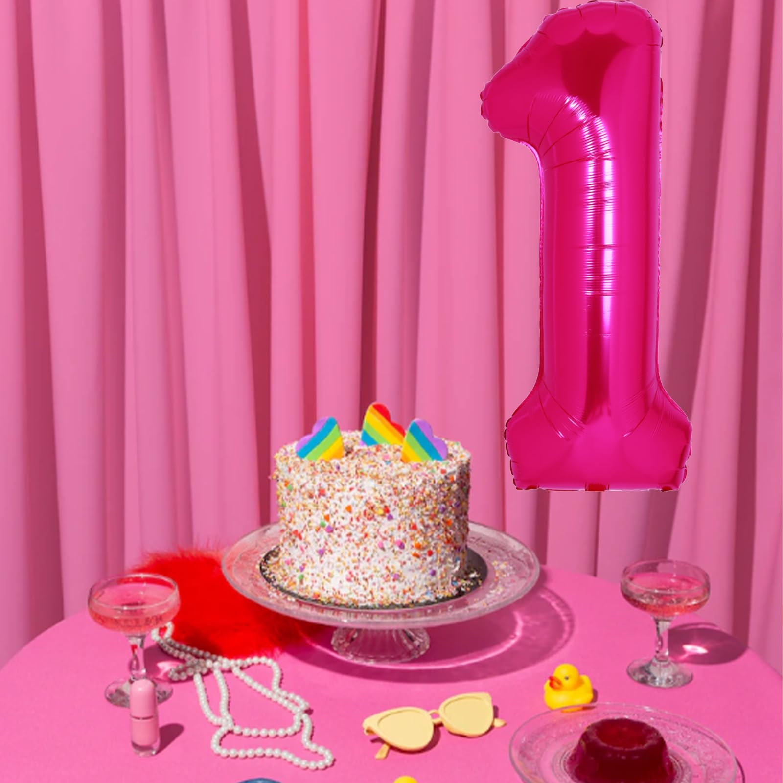 Amazon | ローズレッド 数字バルーン 14 | 風船・バルーン | おもちゃ