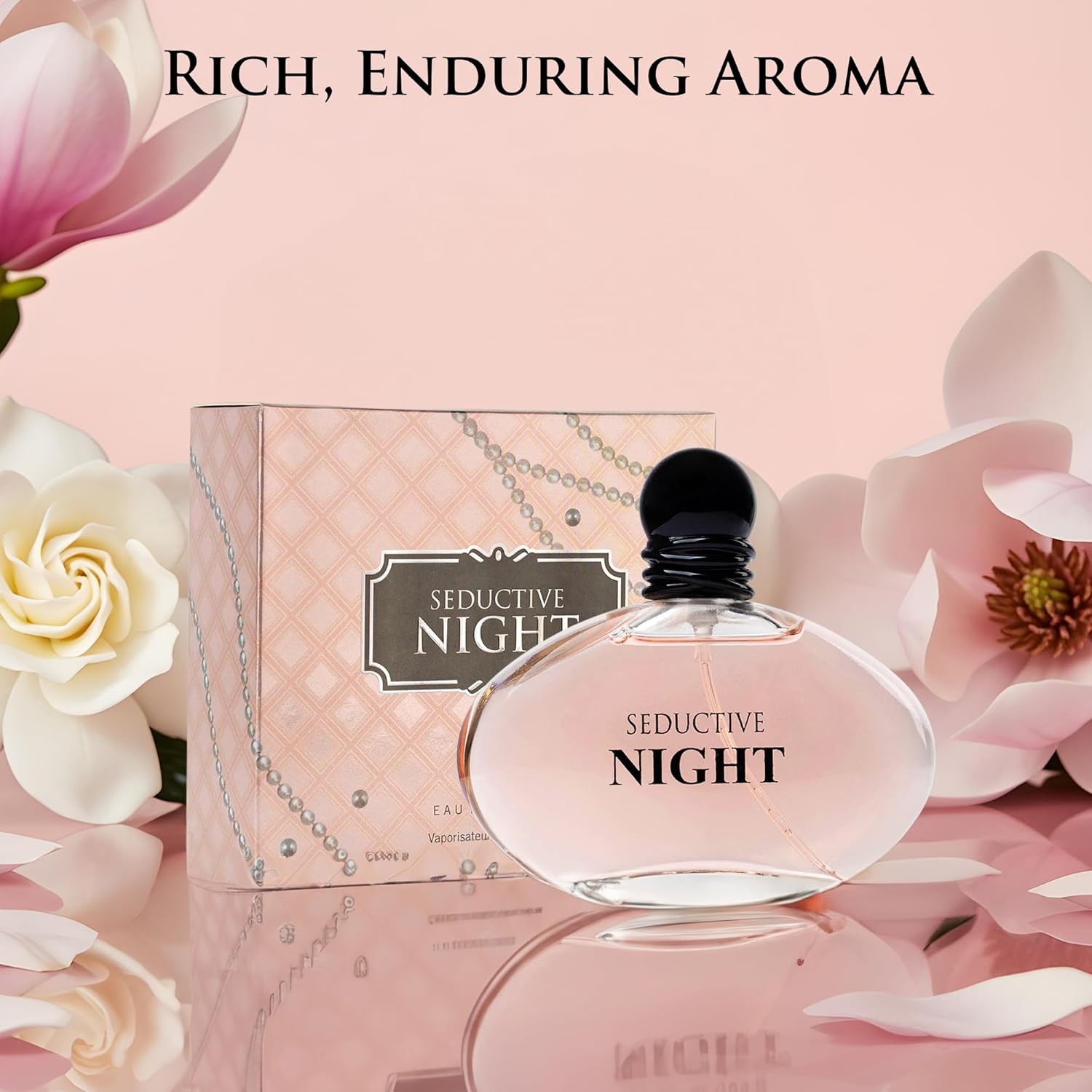 Seductive Night for Women - Floral & Fruity Fragrance - Top Notes of Pear, Litchi, Mandarin Orange & Red Apple - Base Scent of Vanilla, Chocolate & Sandalwood - Elegant 100ml Bottle, Parfume for Women - Image 4